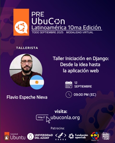 Imagen del evento Taller Django